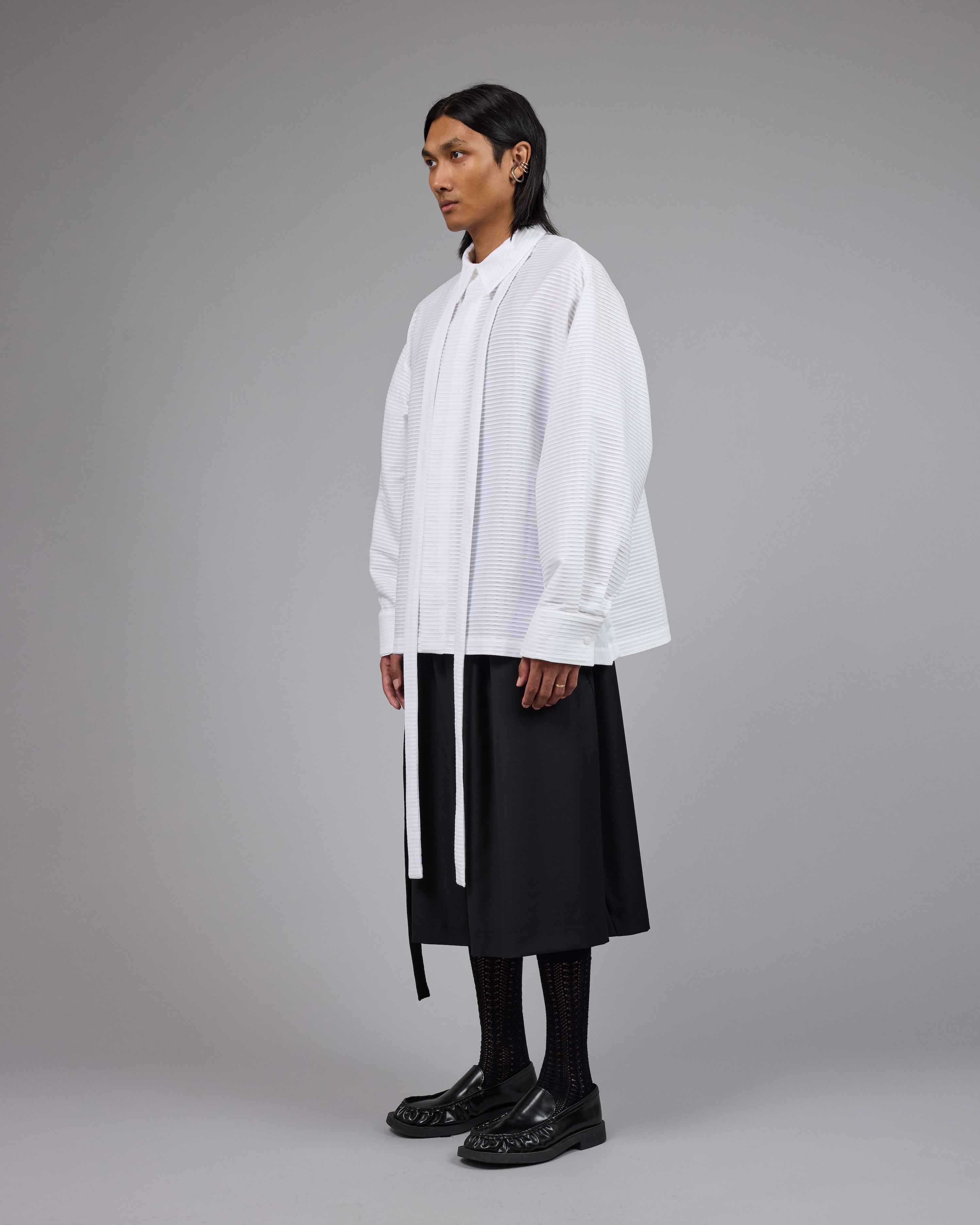 BOTTA | White Pleat Stripes