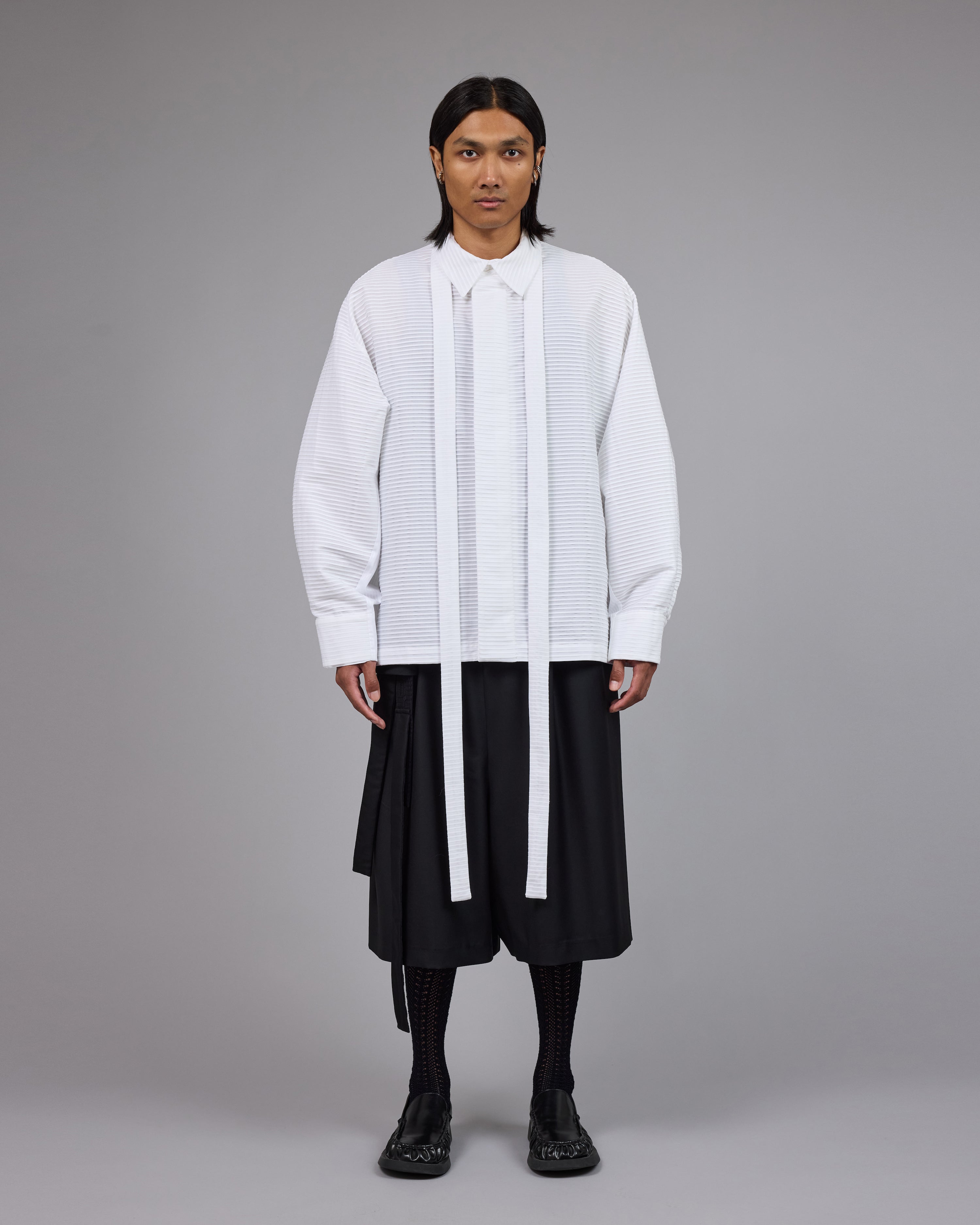 BOTTA | White Pleat Stripes