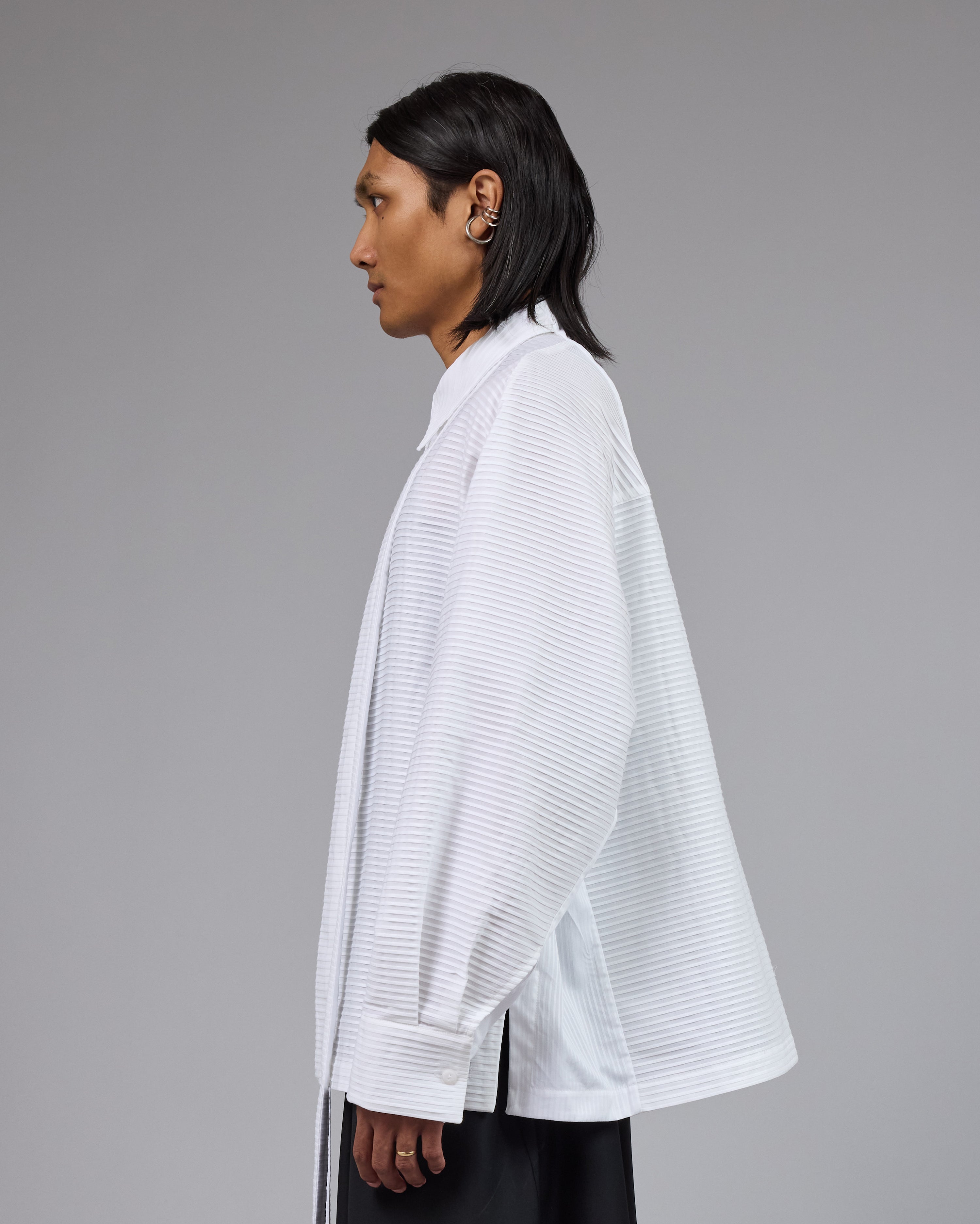 BOTTA | White Pleat Stripes