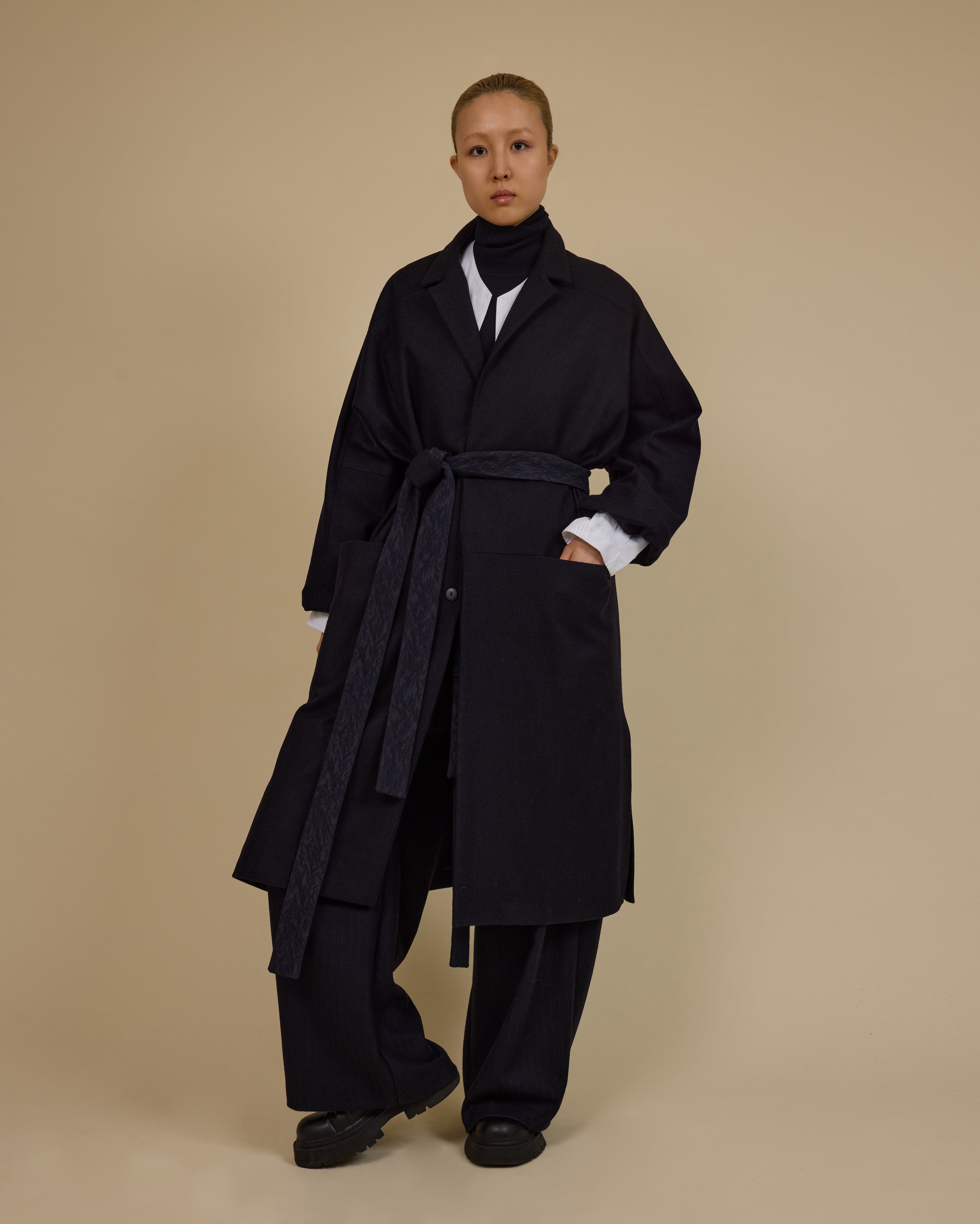 KHOLONG | Navy Chalk's Wool